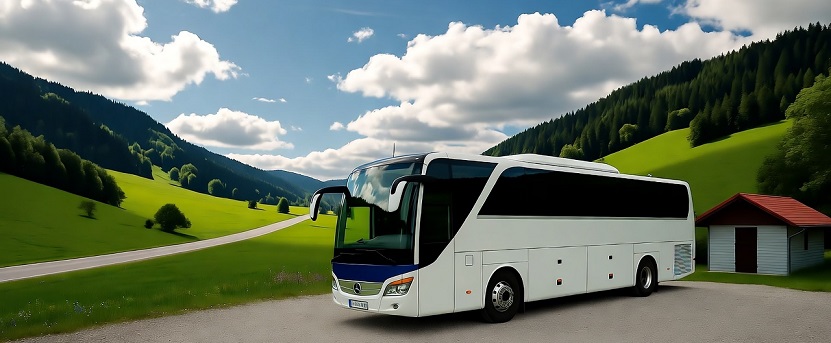 Charter bus service near Salzburg, Austria
